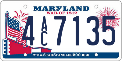 MD license plate 4AC7135