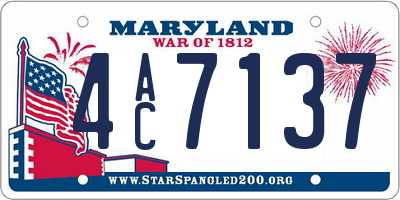 MD license plate 4AC7137