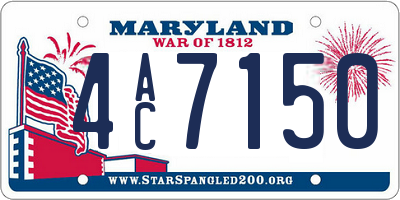 MD license plate 4AC7150