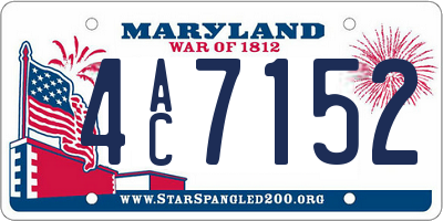 MD license plate 4AC7152