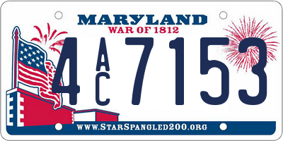 MD license plate 4AC7153