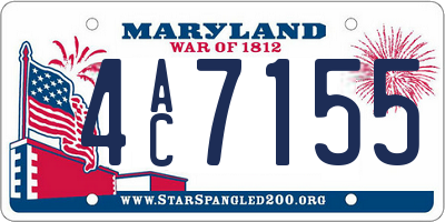 MD license plate 4AC7155