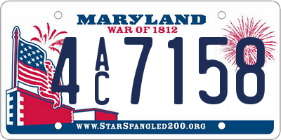 MD license plate 4AC7158