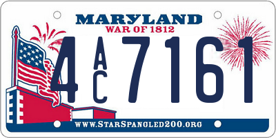 MD license plate 4AC7161