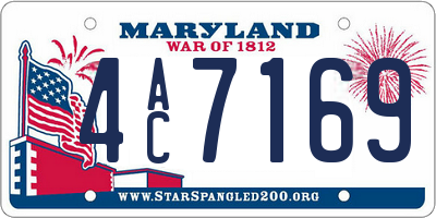 MD license plate 4AC7169