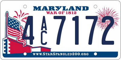MD license plate 4AC7172