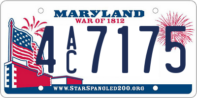 MD license plate 4AC7175