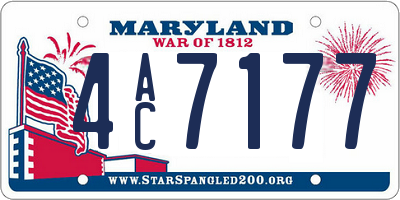 MD license plate 4AC7177