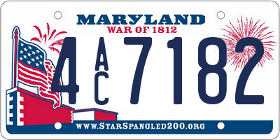 MD license plate 4AC7182