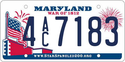 MD license plate 4AC7183