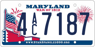 MD license plate 4AC7187