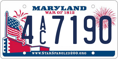 MD license plate 4AC7190