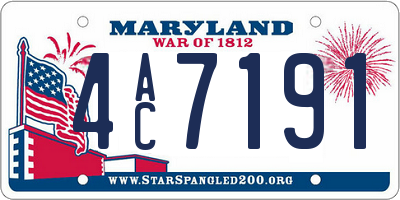 MD license plate 4AC7191