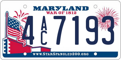 MD license plate 4AC7193