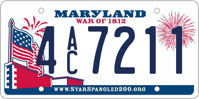 MD license plate 4AC7211