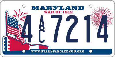 MD license plate 4AC7214