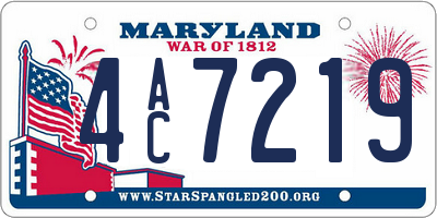MD license plate 4AC7219