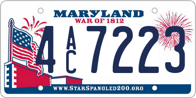 MD license plate 4AC7223