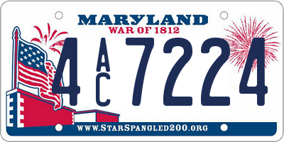 MD license plate 4AC7224