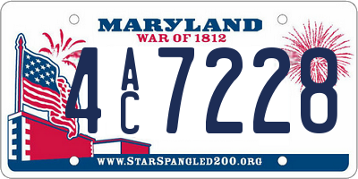 MD license plate 4AC7228