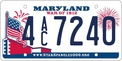 MD license plate 4AC7240