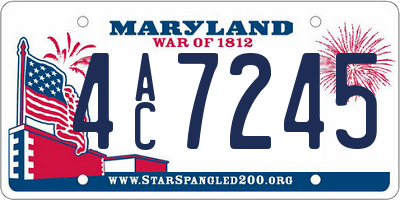MD license plate 4AC7245