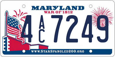MD license plate 4AC7249