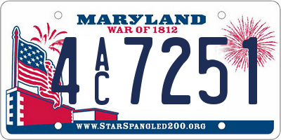 MD license plate 4AC7251