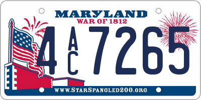 MD license plate 4AC7265