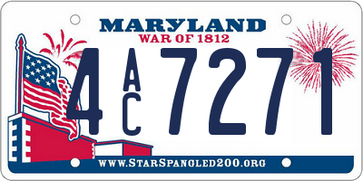 MD license plate 4AC7271