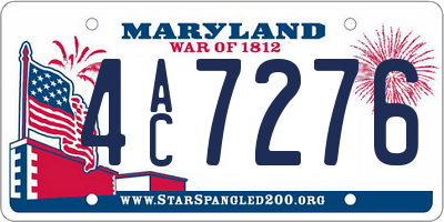 MD license plate 4AC7276