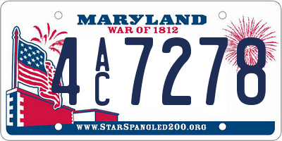 MD license plate 4AC7278