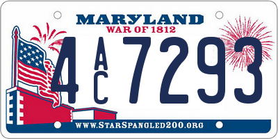 MD license plate 4AC7293