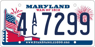 MD license plate 4AC7299