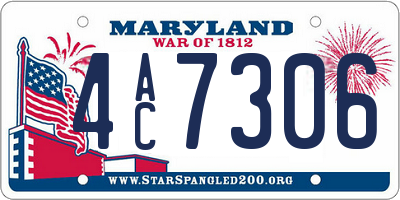 MD license plate 4AC7306