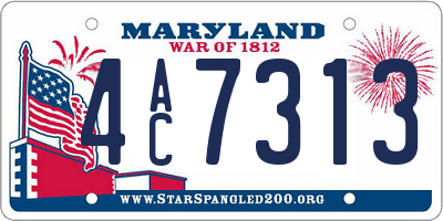 MD license plate 4AC7313