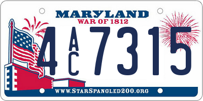 MD license plate 4AC7315