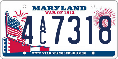 MD license plate 4AC7318