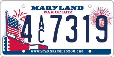 MD license plate 4AC7319
