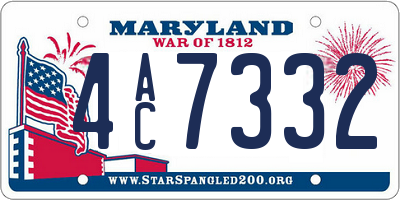MD license plate 4AC7332
