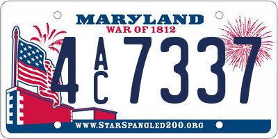 MD license plate 4AC7337