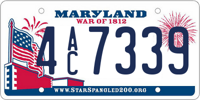MD license plate 4AC7339