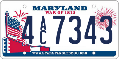 MD license plate 4AC7343