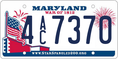 MD license plate 4AC7370