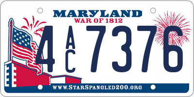 MD license plate 4AC7376