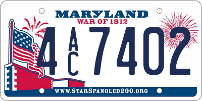 MD license plate 4AC7402