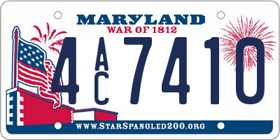 MD license plate 4AC7410