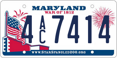 MD license plate 4AC7414