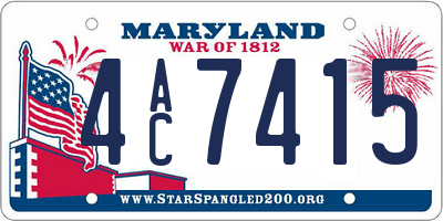 MD license plate 4AC7415