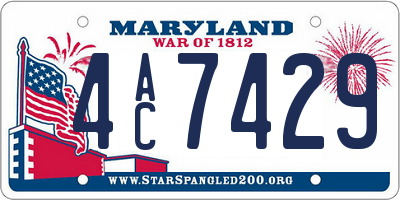 MD license plate 4AC7429